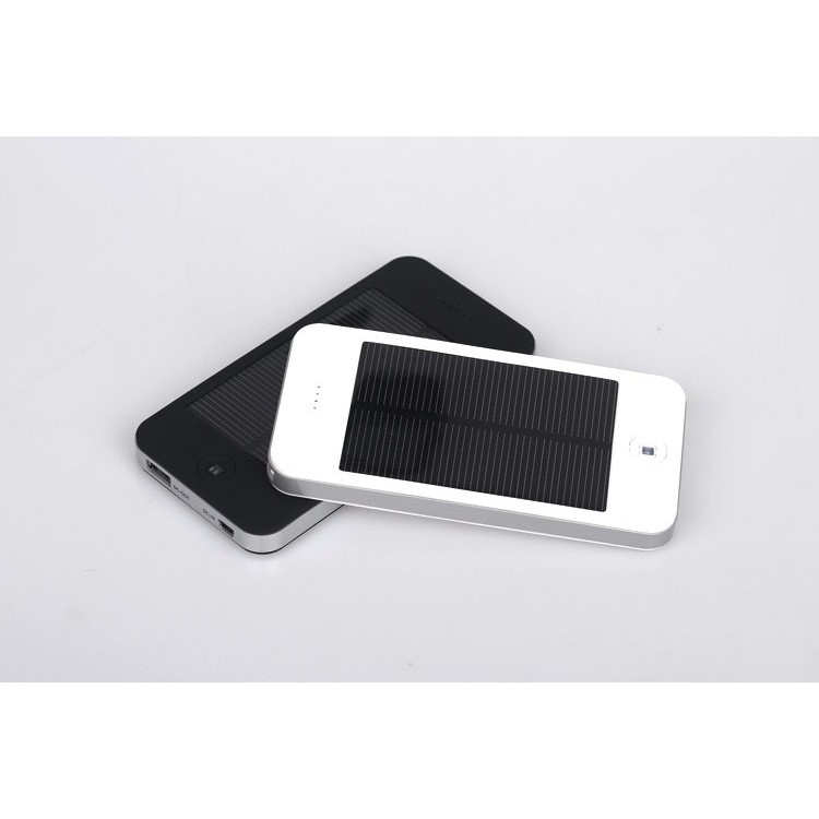 Portable Outdoor 4000mAh Solar Charger Power Bank with Flashlight for iPhone Samsung Phones - Black-8