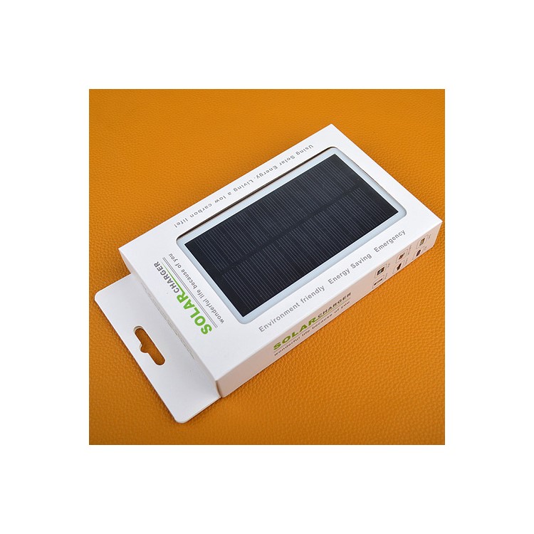 12000mAh Dual USB Ports Monocrystalline Silicon Solar Power Bank with LED Light - Black-12