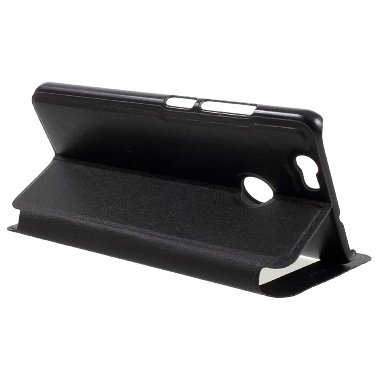 Window View Leather Stand Case Cover for Huawei Nova - Black-5