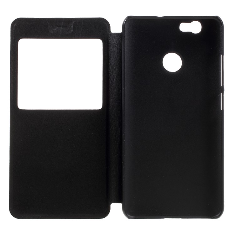 Window View Leather Stand Case Cover for Huawei Nova - Black-6