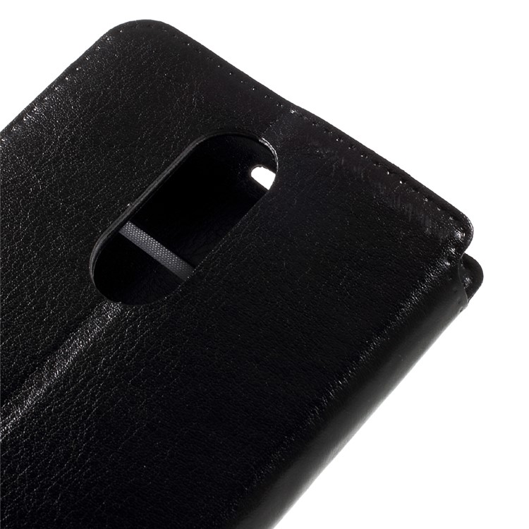 Crazy Horse Texture Leather Phone Case for Huawei Enjoy 6 with Card Slot Built-in Metal Sheet - Black-8