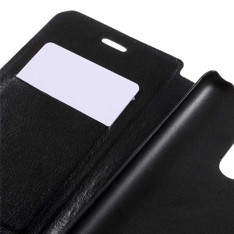 Crazy Horse Texture Leather Phone Case for Huawei Enjoy 6 with Card Slot Built-in Metal Sheet - Black-9