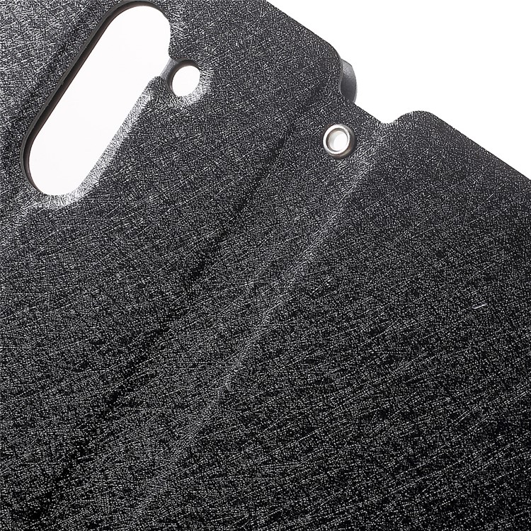 Silk Grain Leather Card Holder Case for Huawei Enjoy 6 - Black-6