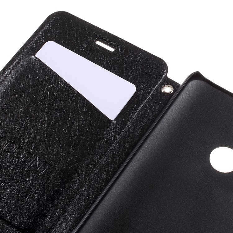 Silk Grain Card Holder Leather Stand Case for Huawei nova - Black-11