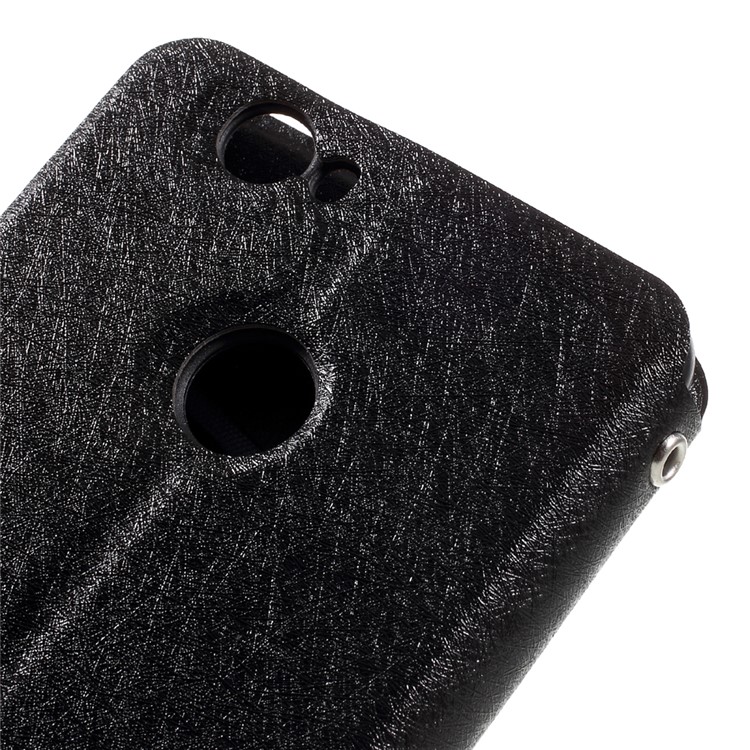 Silk Grain Card Holder Leather Stand Case for Huawei nova - Black-8