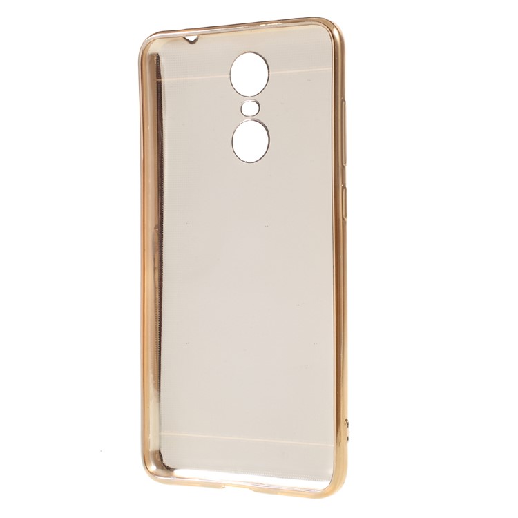 Lychee Grain Leather Coated Plating TPU Case for Huawei Enjoy 6 - Black-2