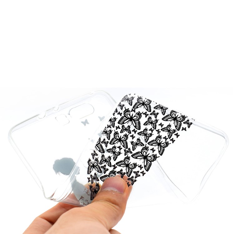 Pattern Printing TPU Case for Huawei Honor V8 - Butterfly Girl-5