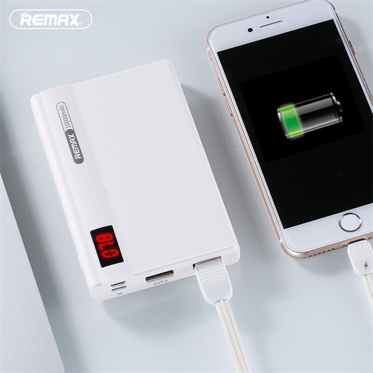 REMAX LINON Pro 10000mAh Dual USB Externe Power Bank für iPad iPhone Samsung Pokemon Spiel - Weiß-2