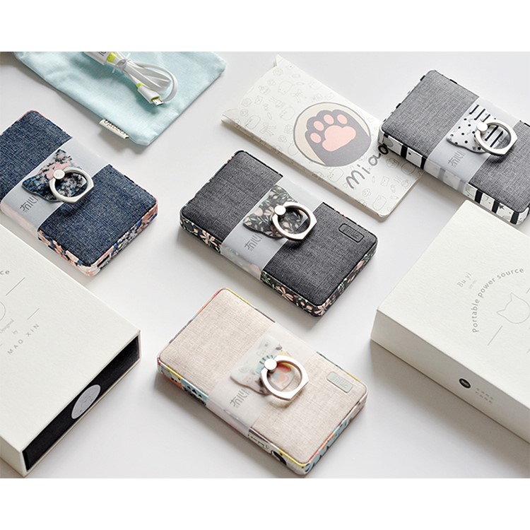 MAOXIN Artistic 10400mAh 2.1A Mobile Power Bank with Finger Ring - Dark Grey-2