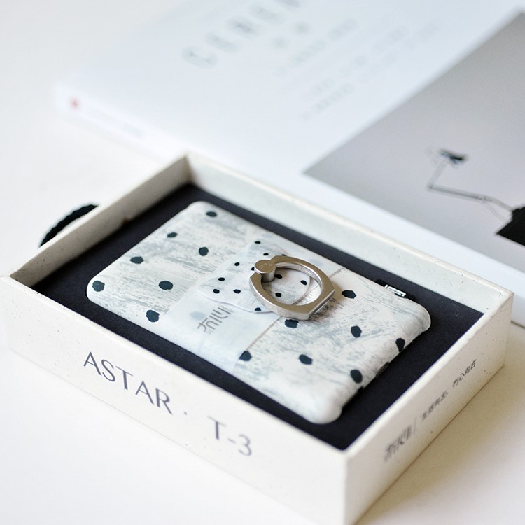 MAOXIN Clusters of Stars Series 10000mAh Luminous Power Bank with Ring Holder - Grey / Spots-14