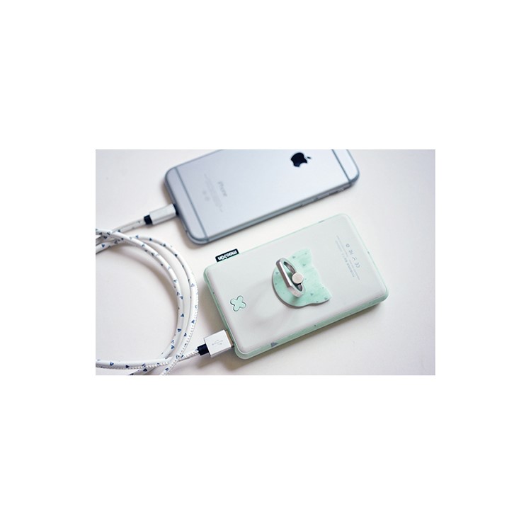 MAOXIN Clusters of Stars Series 10000mAh Luminous Power Bank with Ring Holder - Grey / Spots-7