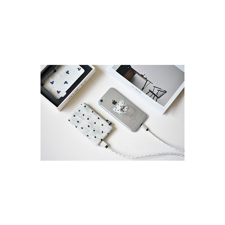 MAOXIN Clusters of Stars Series 10000mAh Luminous Power Bank with Ring Holder - Grey / Spots-8