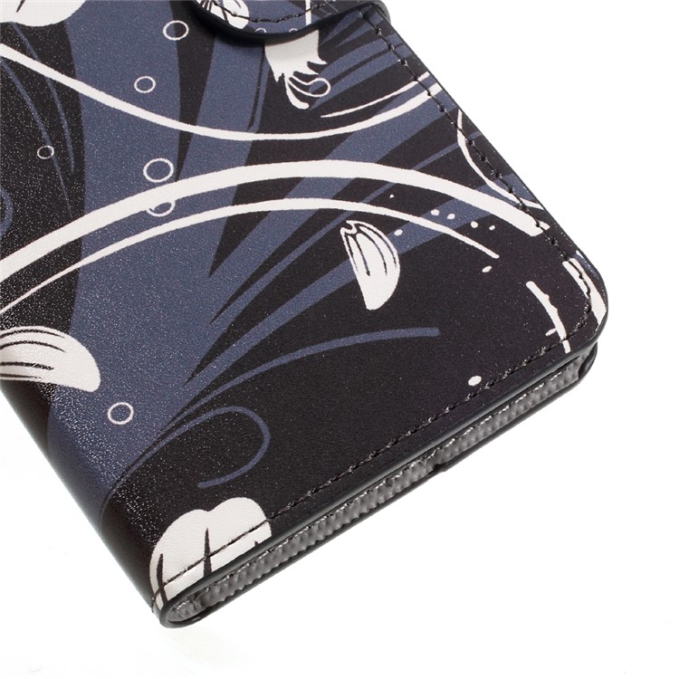 Patterned PU Leather Wallet Stand Case for Huawei Honor 6x (2016) - Flower and Butterfly-7