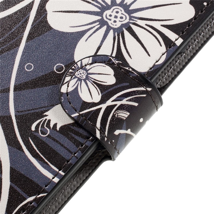 Patterned PU Leather Wallet Stand Case for Huawei Honor 6x (2016) - Flower and Butterfly-9