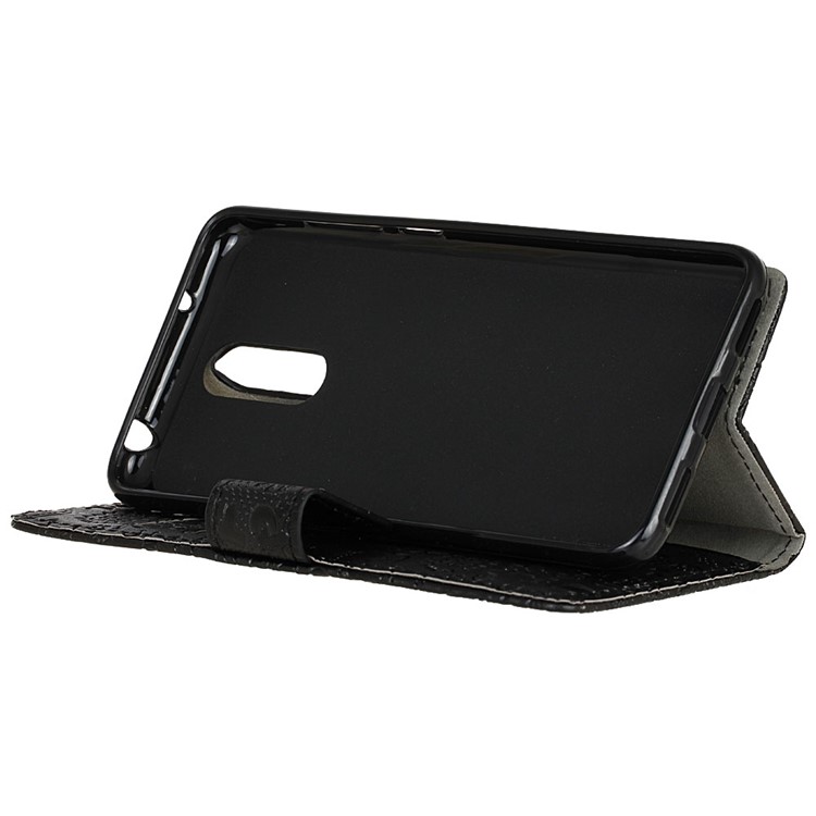 Cartoon Graffiti Stand Leather Wallet Case for Huawei Enjoy 6 - Black-4