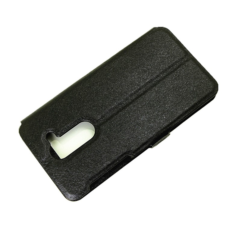 Silk Texture Dual View Window Leather Case for Huawei Honor 6x (2016) - Black-7