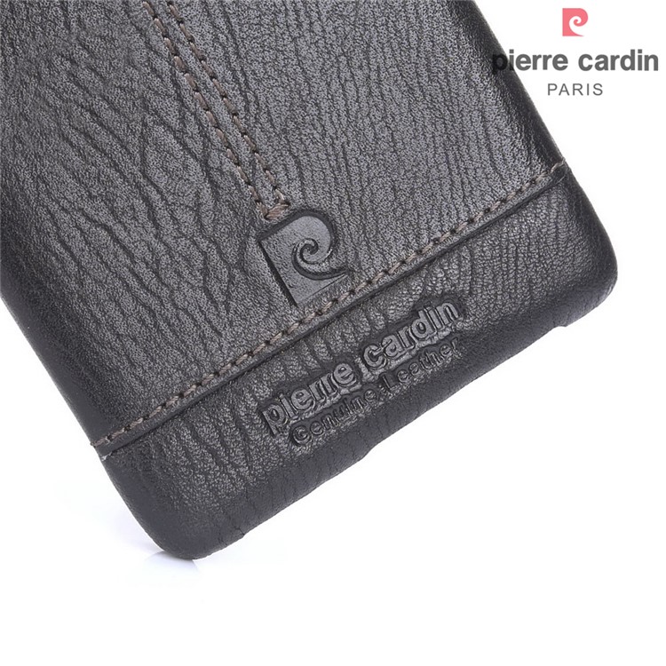 PIERRE CARDIN Genuine Leather Coated Hard Case for Huawei P9 - Black-7