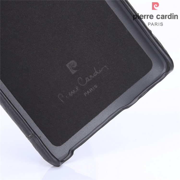 PIERRE CARDIN Genuine Leather Coated Hard Case for Huawei P9 - Black-8