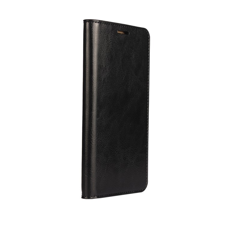 Crazy Horse Full Grain Genuine Leather Wallet Case for Huawei Mate 8 - Black-2