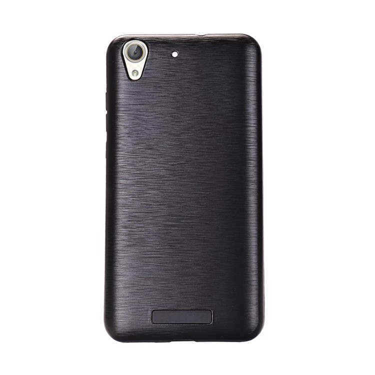 Metal-like Brushed PC + TPU Phone Case for Huawei Y6 II/Y6II/Honor 5A - Black-1