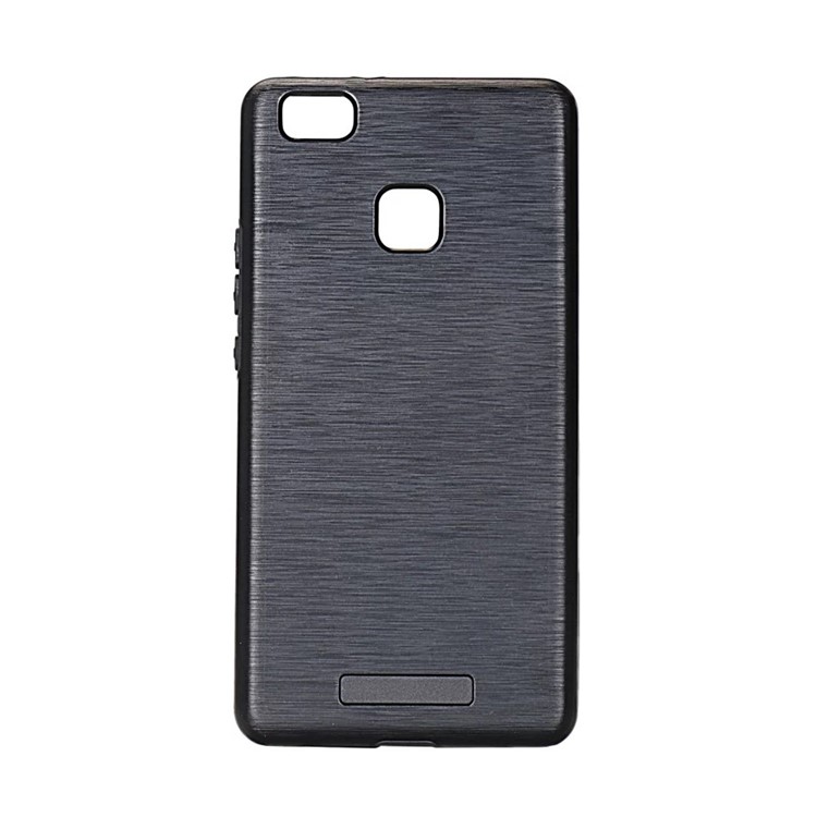 Metal-like Brushed Plastic + TPU Back Case for Huawei P9 Lite/G9 Lite - Black-1