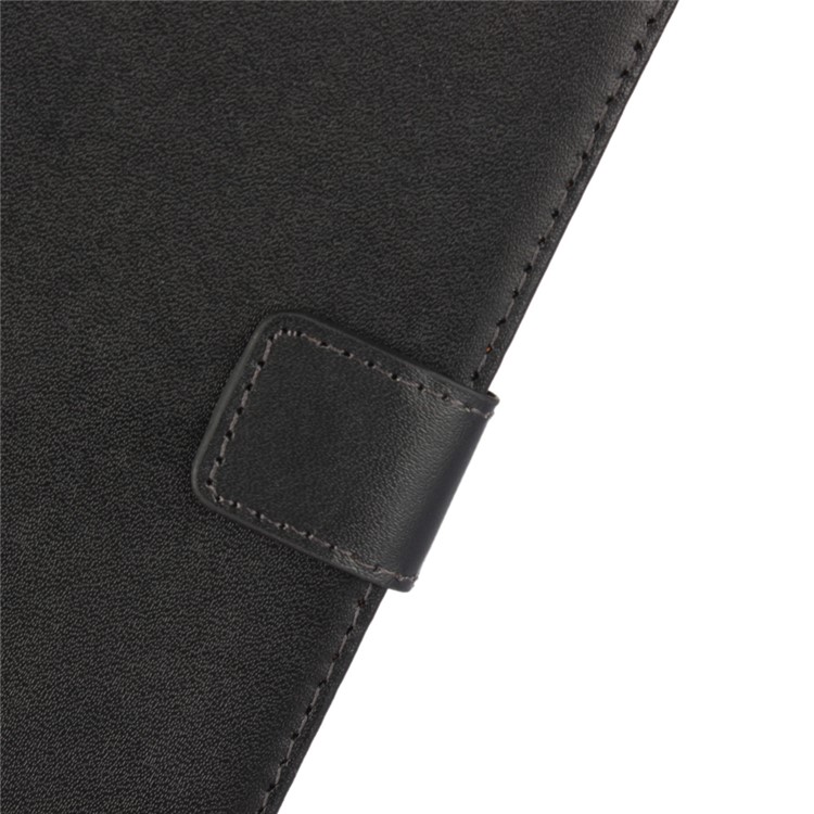 Genuine Split Leather Wallet Stand Case for Huawei Y6 II/Y6II Compact - Black-6