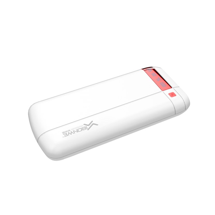XIBONWE Q4 14400mAh 3 USB Power Bank with LED Flashlight - Red-3