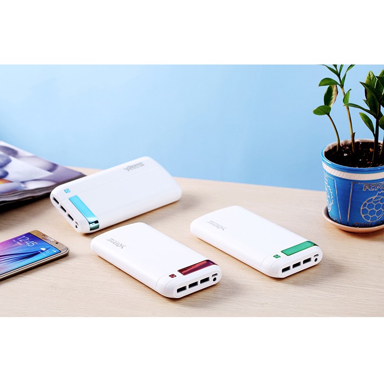 XIBONWE Q4 14400mAh 3 USB Power Bank with LED Flashlight - Red-8