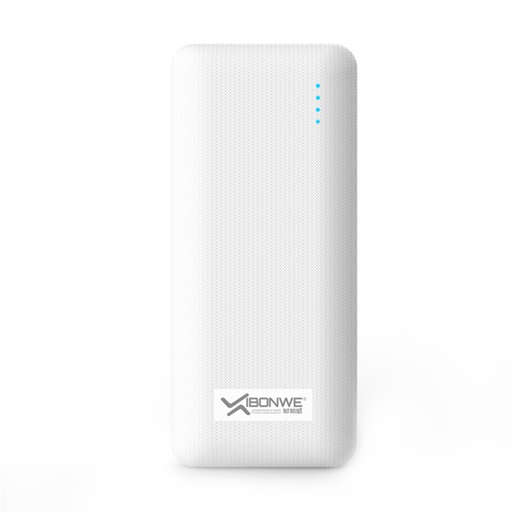 XIBONWE 15000mAh Dual USB Output Power Bank with Bracket for Mobile Phones Tablets - White-1