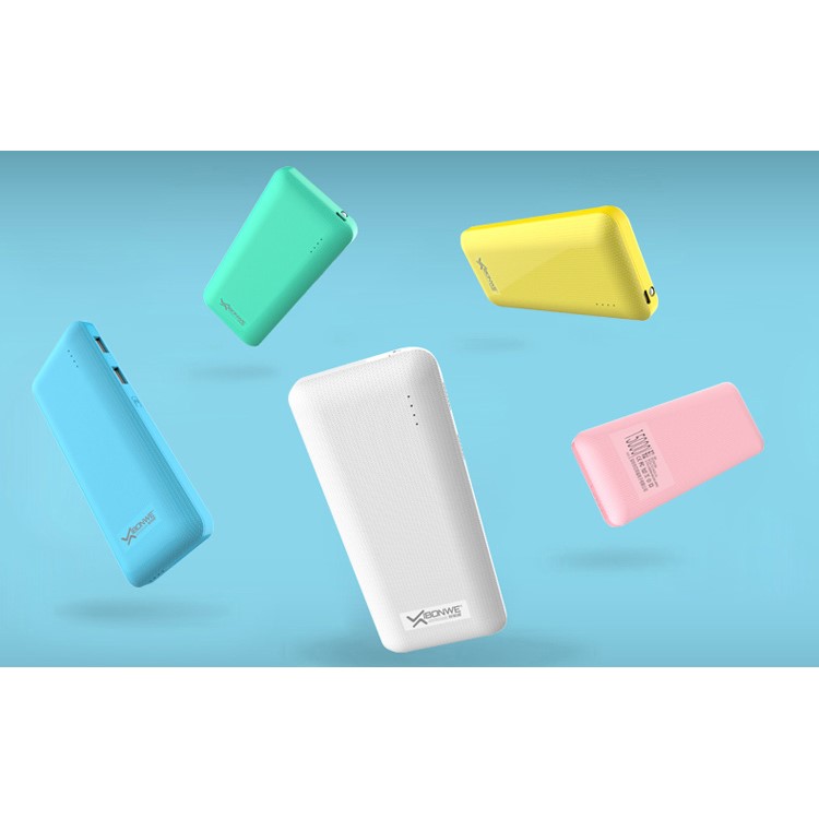 XIBONWE 15000mAh Dual USB Output Power Bank with Bracket for Mobile Phones Tablets - White-5
