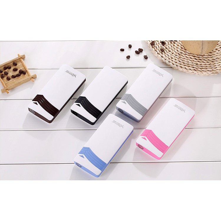 XIBONWE 8000mAh 2-port USB Output Power Bank for Phones Tablets - Black-4