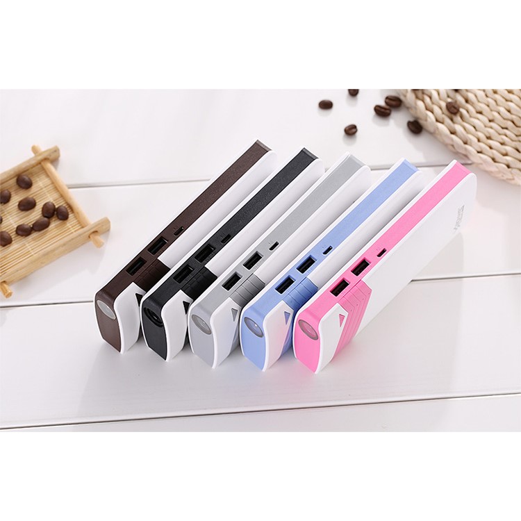 XIBONWE 8000mAh 2-port USB Output Power Bank for Phones Tablets - Black-6