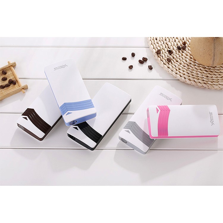 XIBONWE 8000mAh 2-port USB Output Power Bank for Phones Tablets - Black-7