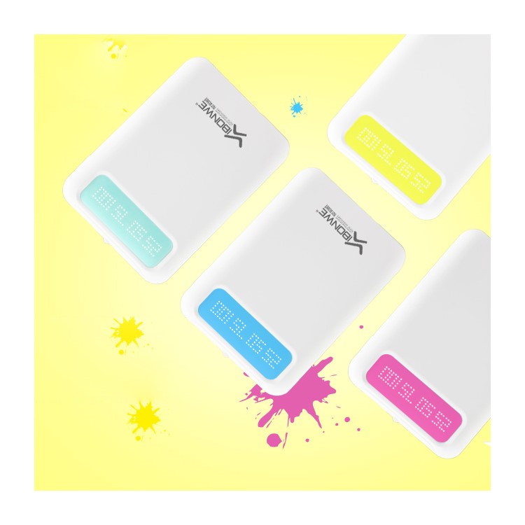 XIBONWE Q9+ 10800mAh Dual USB Power Bank with LED Flashlight for iPhone Samsung HTC - Pink-2