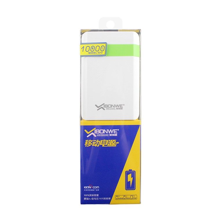 XIBONWE Q12 10000mAh Dual USB Output Power Bank with LED Battery Display - Grey-4