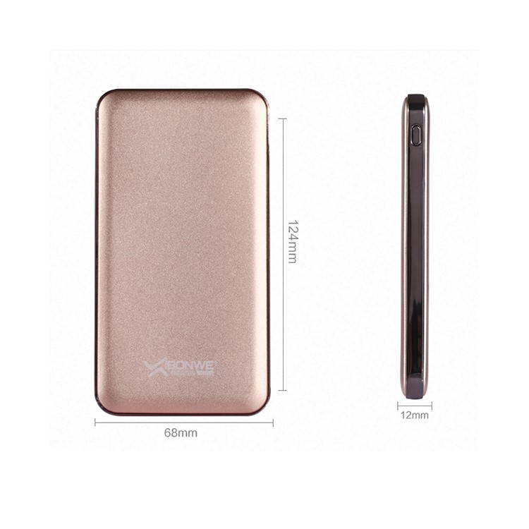 XIBONWE X6 10000mAh Li-polymer Portable Power Bank for iPhone iPad Samsung etc - Black-4