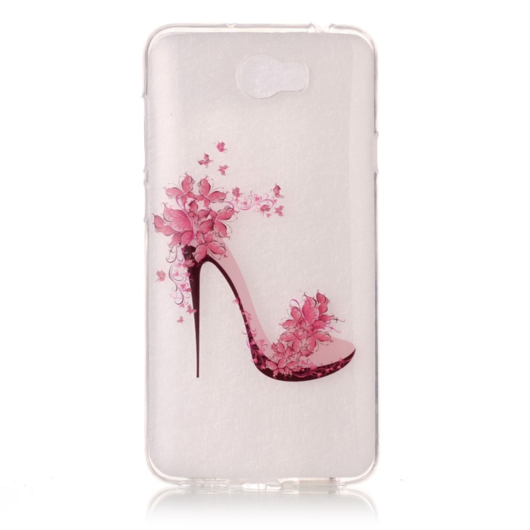 Patterned IMD Clear TPU Case for Huawei Y5II/Y5 II/Honor 5 - Flowered High-heel Shoe-1