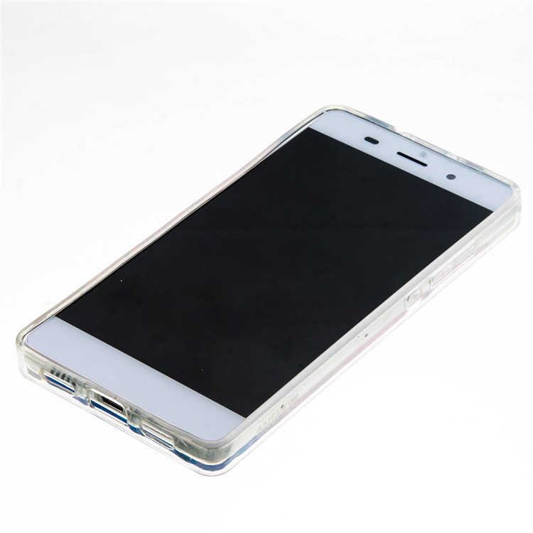 Dynamic Glitter Sequins TPU Phone Case for Huawei Ascend P8 Lite - Grey-3