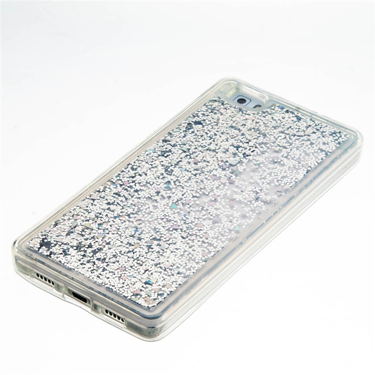 Dynamic Glitter Sequins TPU Phone Case for Huawei Ascend P8 Lite - Grey-4