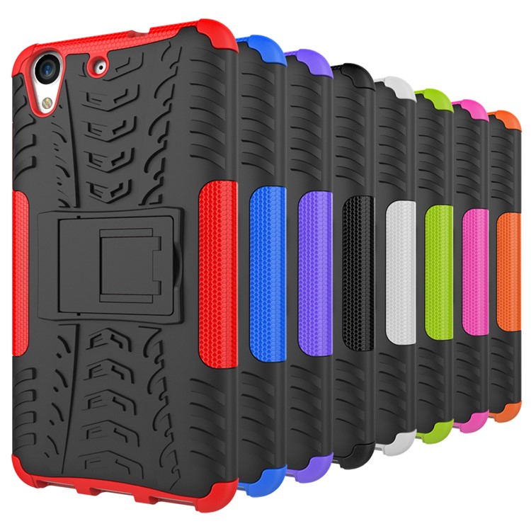 Cool Tyre Pattern PC + TPU Kickstand Case for Huawei Y6 II/Y6II/Honor 5A - Black-12