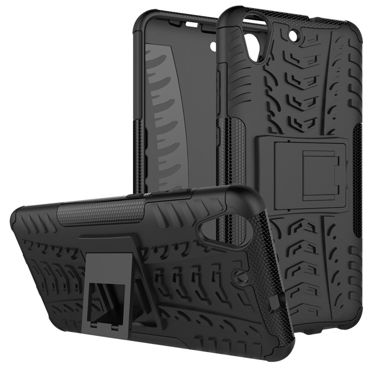 Cool Tyre Pattern PC + TPU Kickstand Case for Huawei Y6 II/Y6II/Honor 5A - Black-3