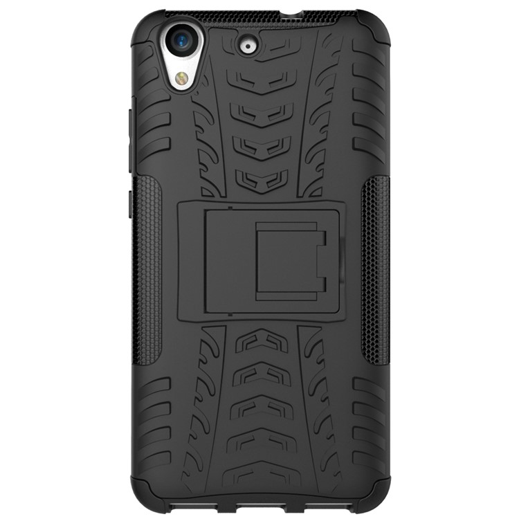 Cool Tyre Pattern PC + TPU Kickstand Case for Huawei Y6 II/Y6II/Honor 5A - Black-4