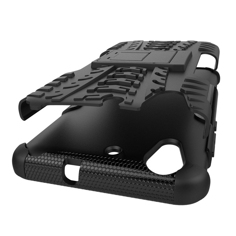 Cool Tyre Pattern PC + TPU Kickstand Case for Huawei Y6 II/Y6II/Honor 5A - Black-6