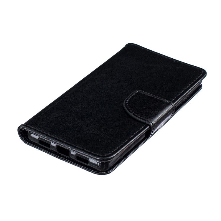 Crazy Horse Leather Wallet Case for Huawei Ascend P8 Lite - Black-6