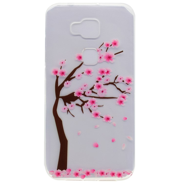 Patterned TPU Soft Phone Case for Huawei G8 / D199 Maimang 4 - Plum Blossom-1