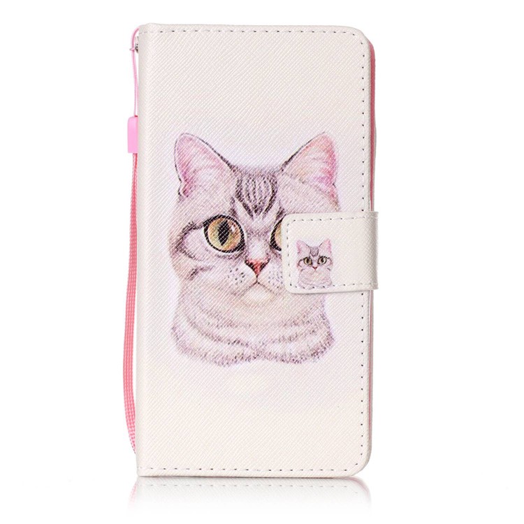Wallet Leather Stand Case for Huawei Honor 5c / GT3 - Lovely Cat-1
