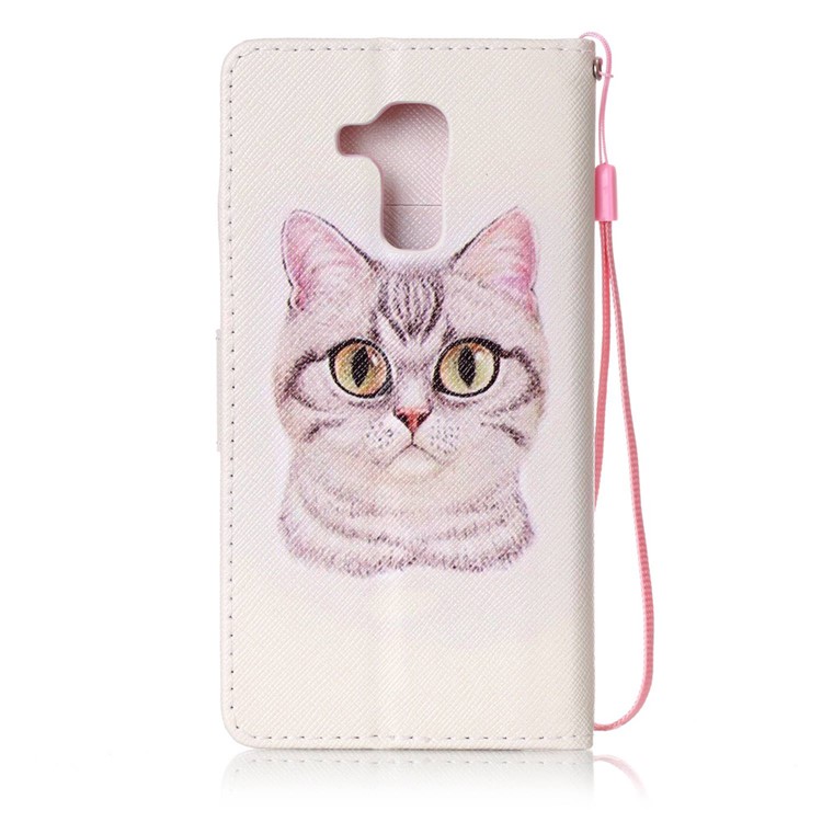 Wallet Leather Stand Case for Huawei Honor 5c / GT3 - Lovely Cat-2