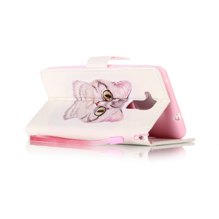 Wallet Leather Stand Case for Huawei Honor 5c / GT3 - Lovely Cat-4
