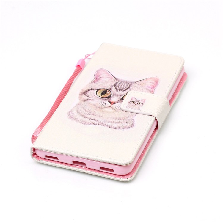 Wallet Leather Stand Case for Huawei Honor 5c / GT3 - Lovely Cat-5