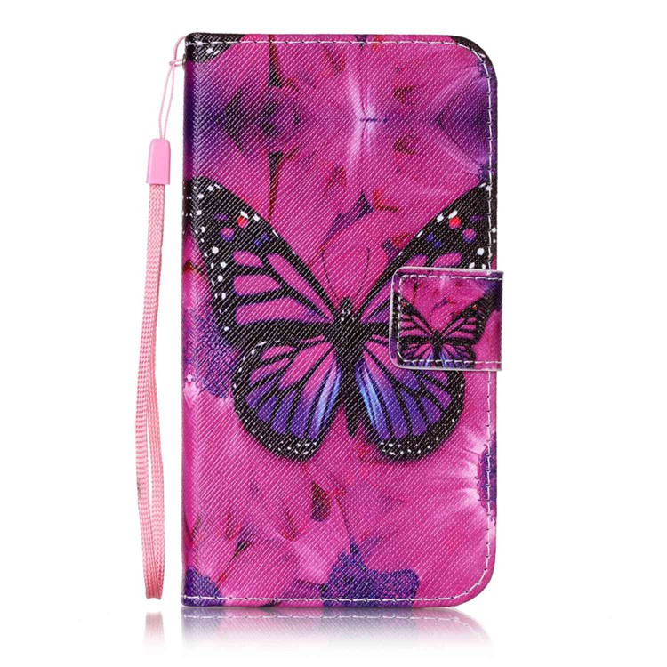 Wallet Leather Stand Case for Huawei Y5II/Y5 II/Honor 5 - Butterfly Pattern-1